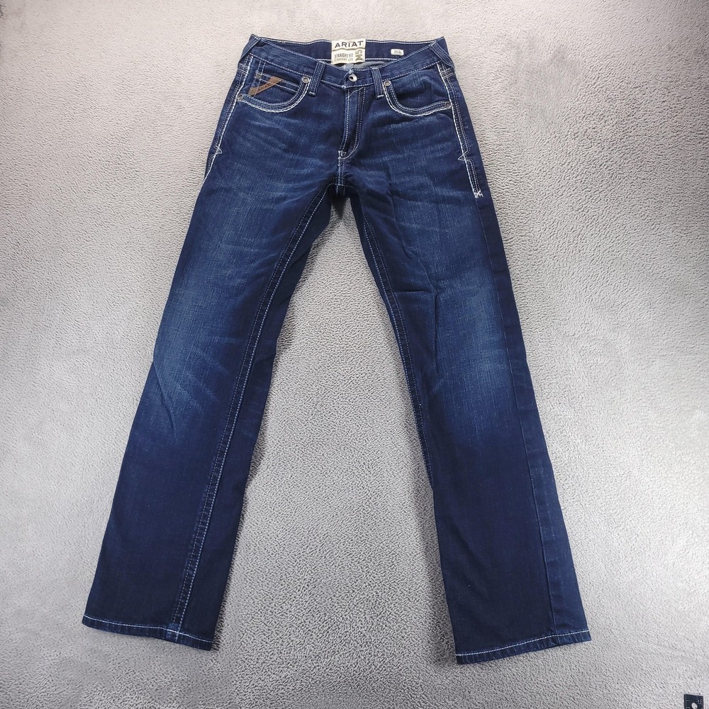 Ariat Jeans Mens 30x34 Blue M5 Coltrane Straight Dark Wash Western 10032088